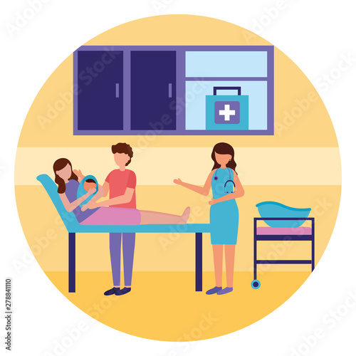 pregnancy and maternity scene flat