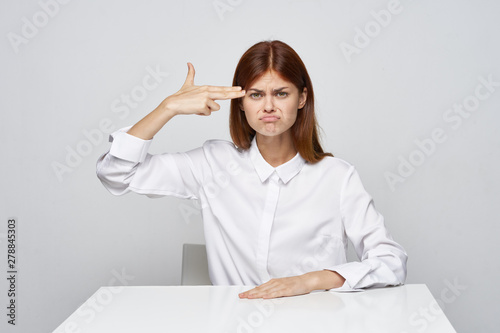 young woman in office