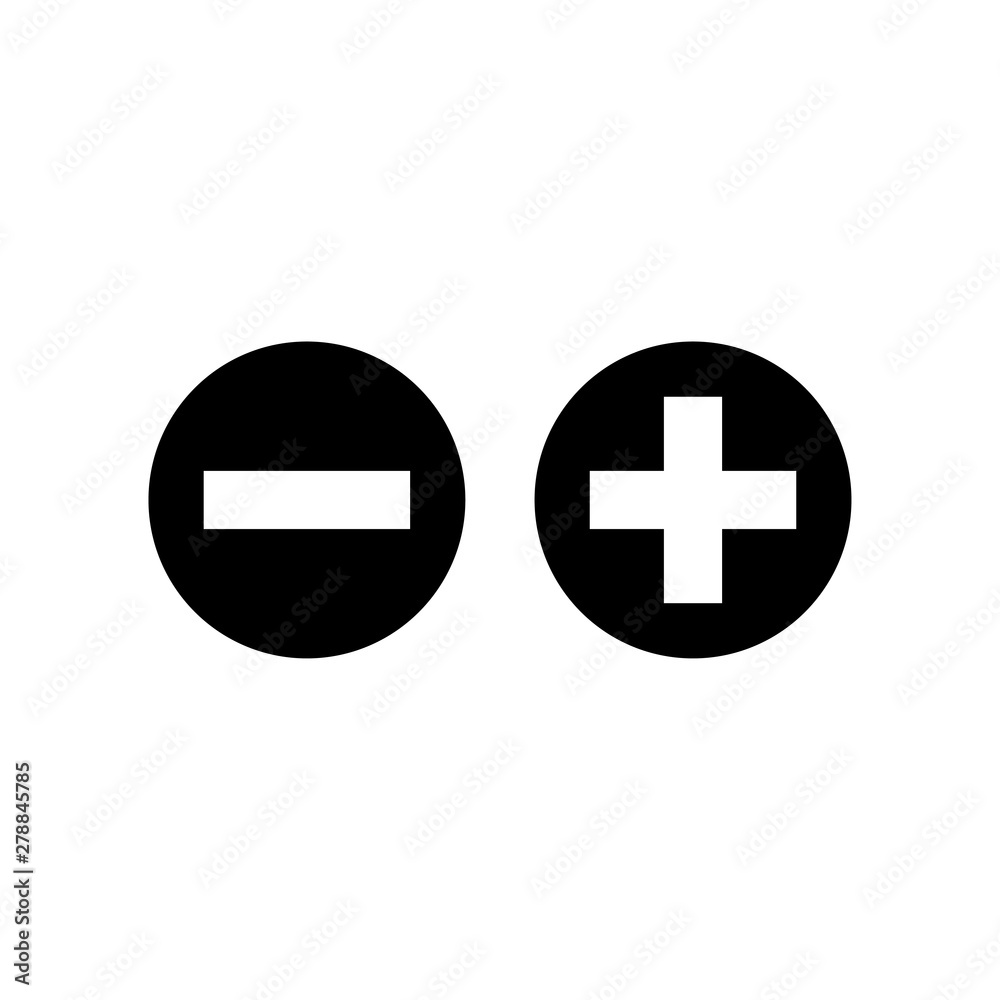 Plus And Minus icon vector symbol illustration Plus And Minus icon vector symbol illustration