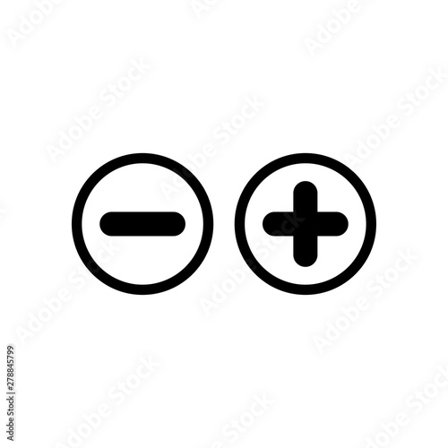 Plus And Minus icon vector symbol illustration