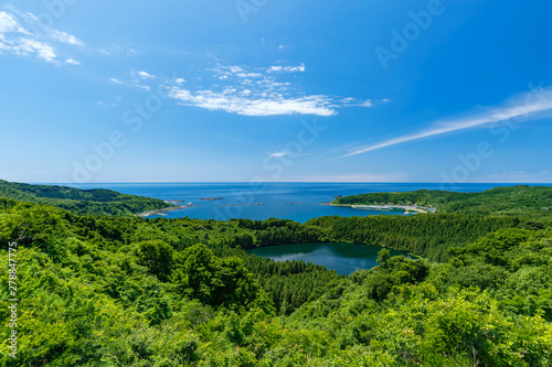 【秋田県男鹿半島】八望台から眺める二ノ目潟、戸賀湾、日本海はまさに絶景 photo