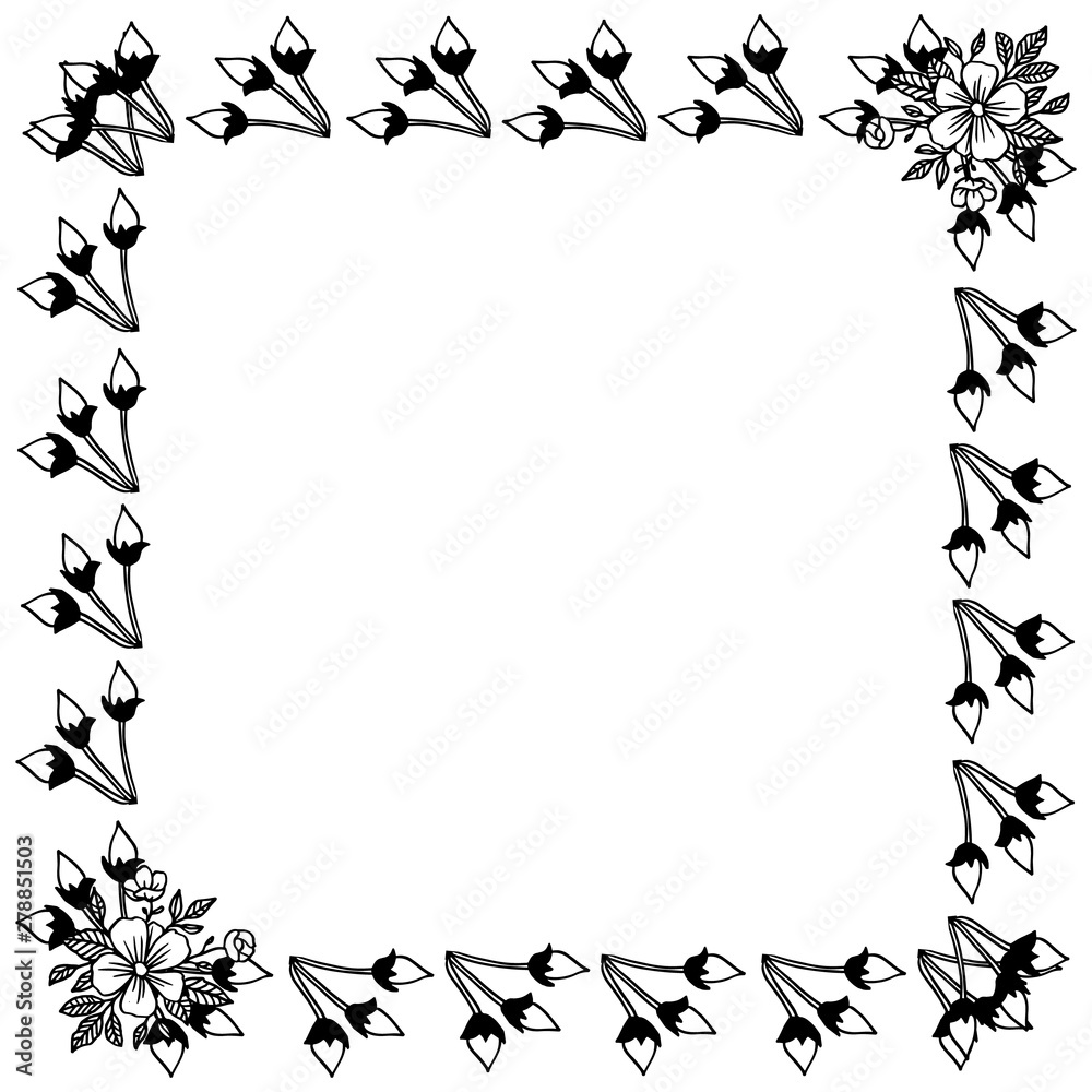 Obraz premium Nature frame with floral design element. Vector