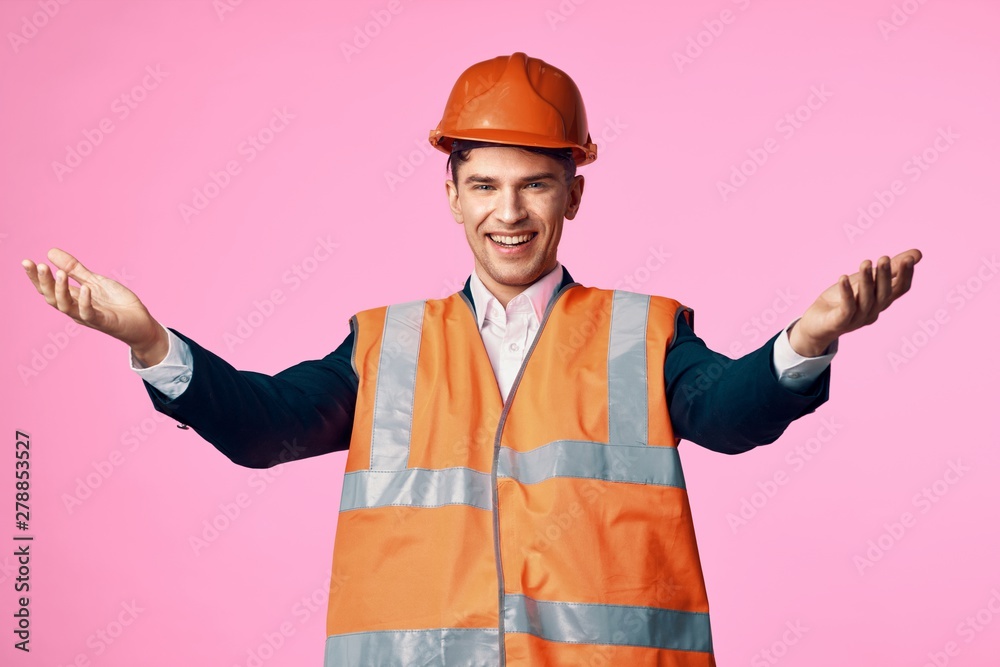 construction worker in overalls with helmet construction worker in overalls with helmet