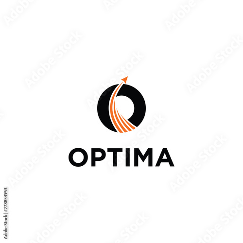 Initial O optima logo design template photo