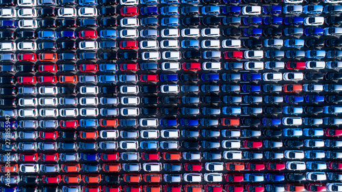 輸出される日本製自動車　空撮