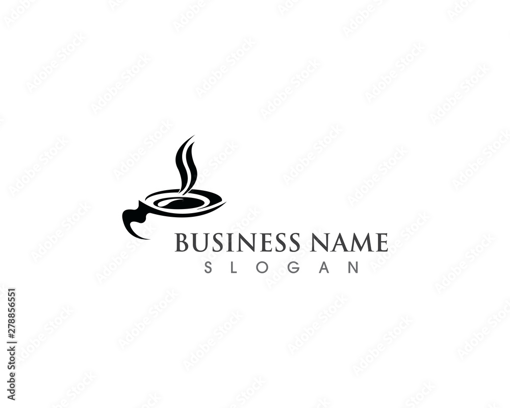 Coffee Cup drink  logo and vector icon design illustration