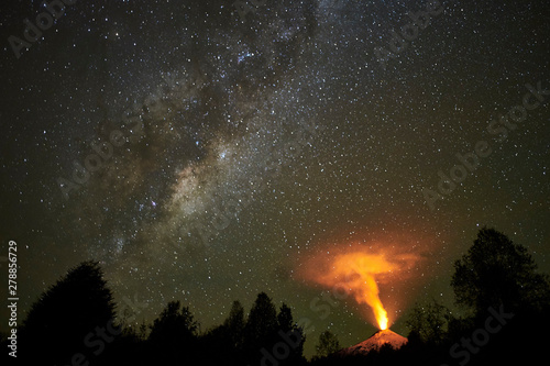 Strombolian eruptions of Villarrica volcano photo