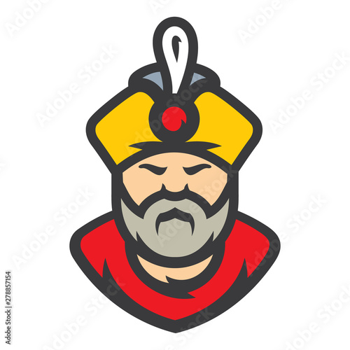 Pole warrior Poland Vector Cartoon illustration