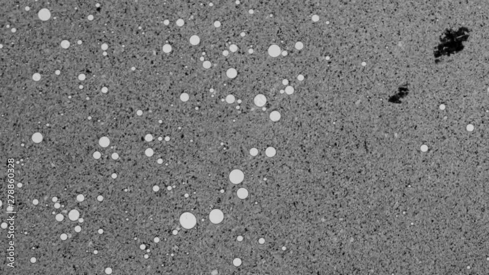 Black liquid forms little white bubbles. Macro shot of liquid. Black liquid forms little white bubbles. Macro shot of liquid.