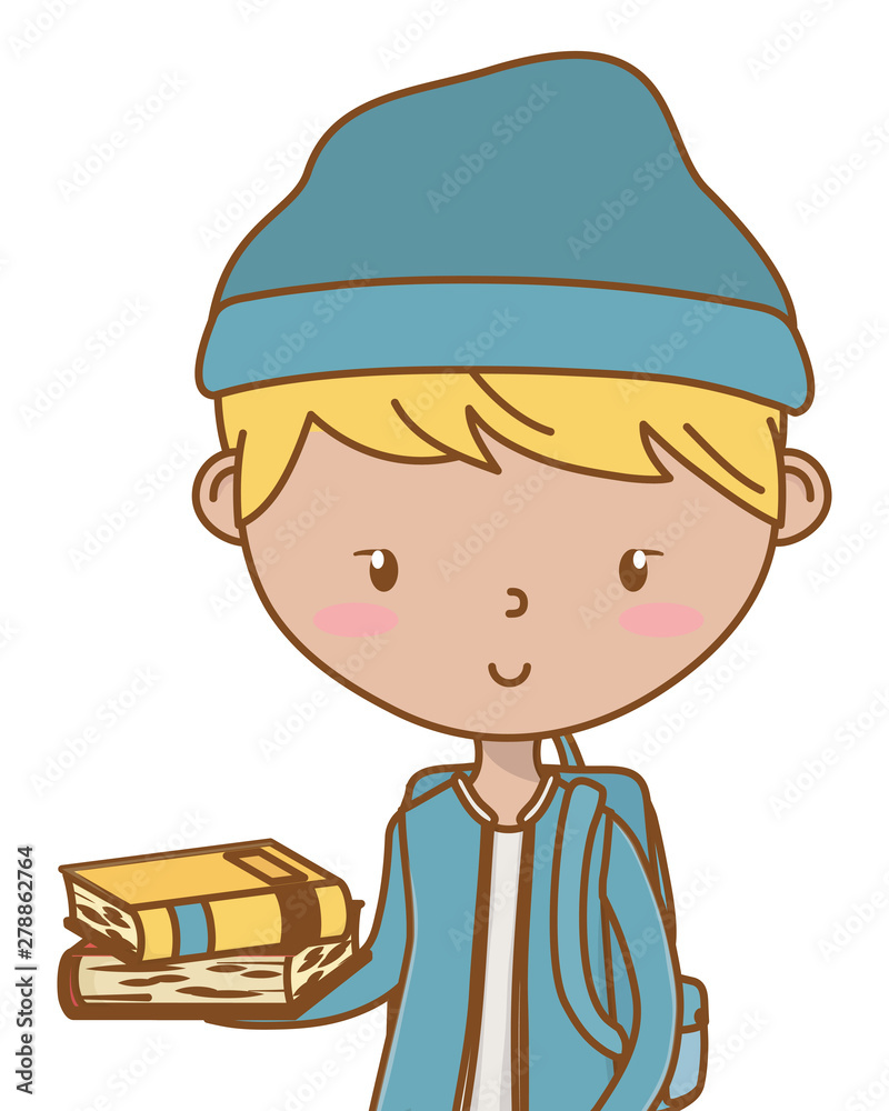 Teenager boy cartoon design vector illustrator Teenager boy cartoon design vector illustrator
