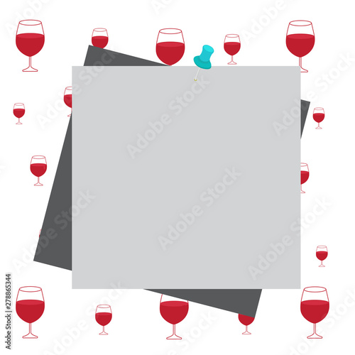 Reminder color background thumbtack tack memo attached office pin square Business concept Empty template copy space isolated Posters coupons promotional material