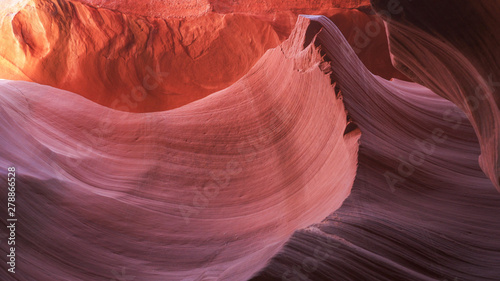 close up of the rock of a lower antelope canyon wall