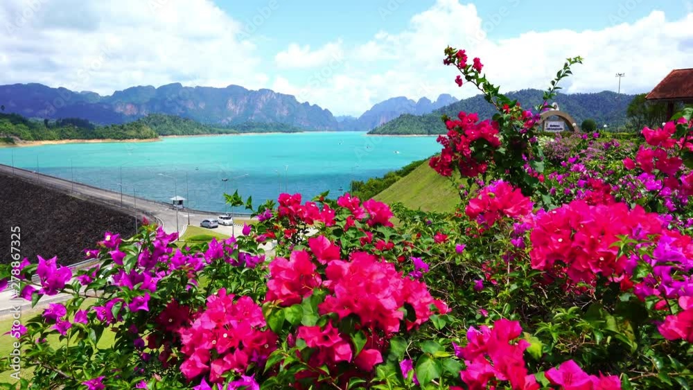 Beautiful mountains in Ratchaprapha Dam at Khao Sok National Park, Surat Thani Province, Thailand. Beautiful mountains in Ratchaprapha Dam at Khao Sok National Park, Surat Thani Province, Thailand.