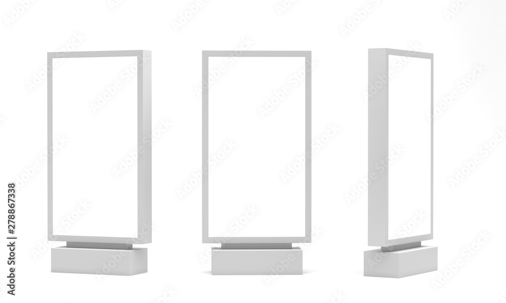 Vertical blank billboard isolated on white background Vertical blank billboard isolated on white background
