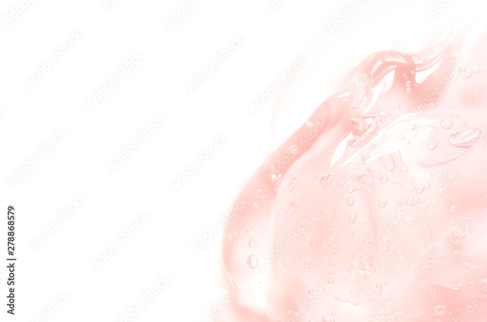 Fototapeta premium Cosmetic cream gel texture isolated on white background. Skin care concept. - Image