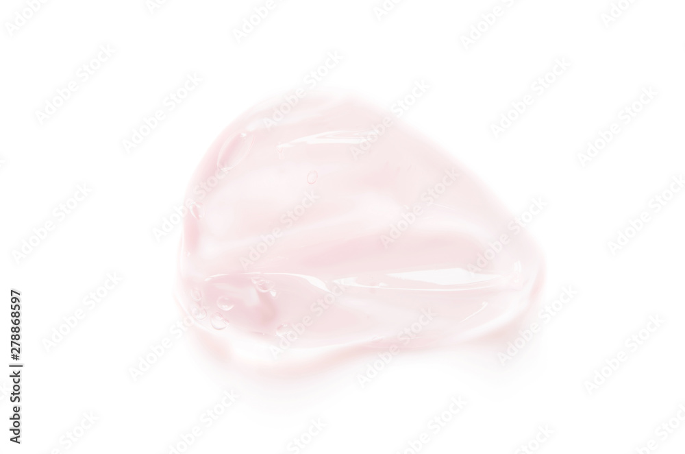 Cosmetic cream gel texture isolated on white background. Skin care concept. - Image