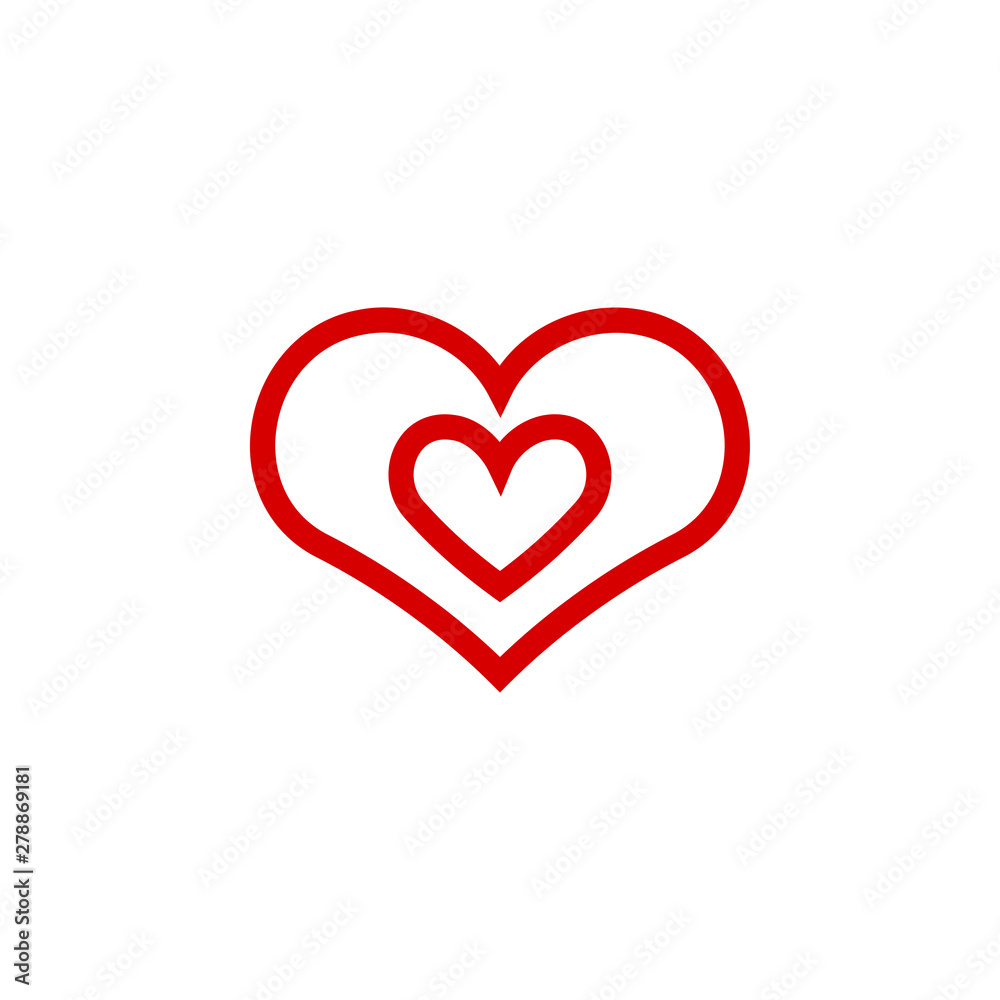 Heart icon graphic design template vector illustration