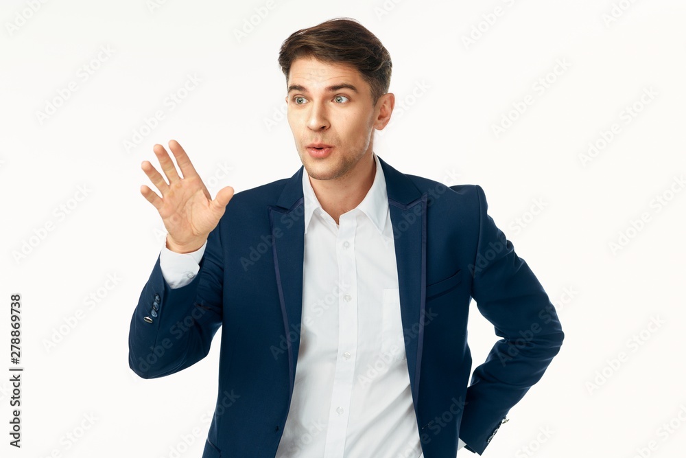 young man with thumbs up gesture isolated on white young man with thumbs up gesture isolated on white