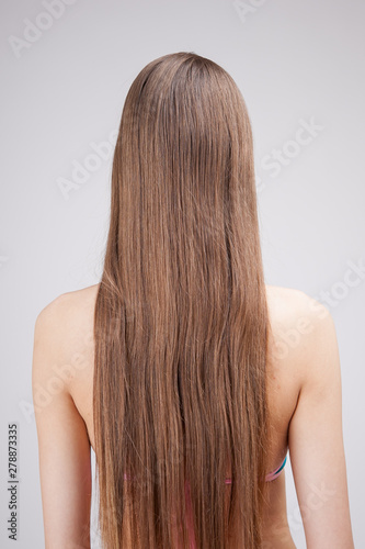 very long straight natural light brown hair