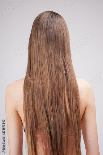 very long straight natural light brown hair