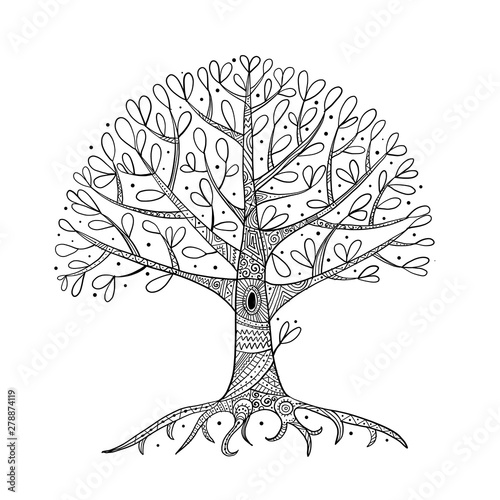 Tree with roots for your design