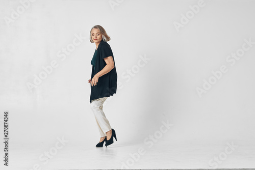 young woman walking on the street