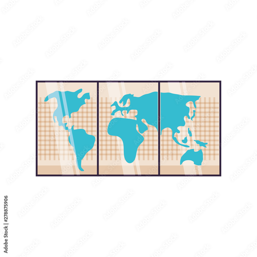 paper map travel guide icon