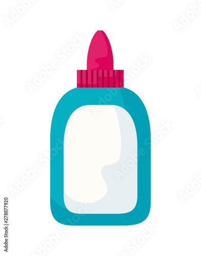 glue bottle school supply isolated icon
