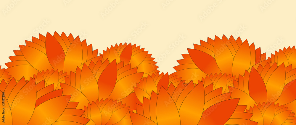 stylized forest canopy in orange fire shades stylized forest canopy in orange fire shades