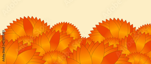 stylized forest canopy in orange fire shades