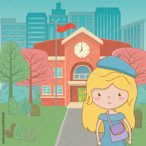 Teenager girl cartoon design vector illustrator