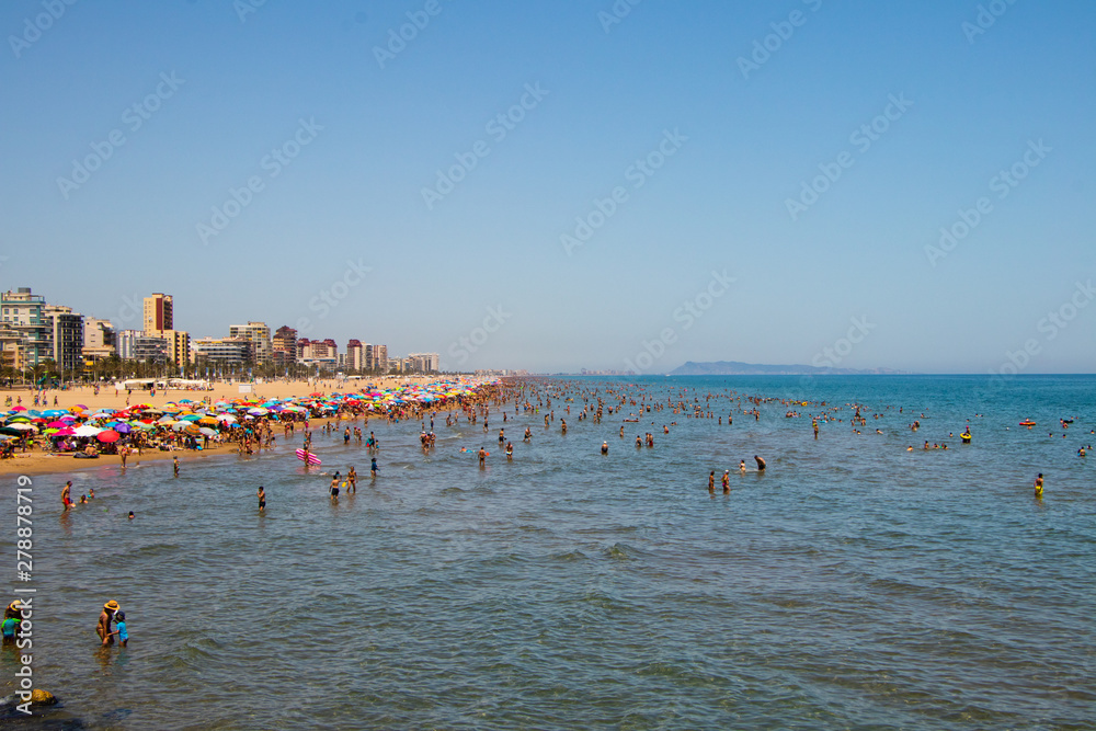 people on the beach -Gandia-Spain