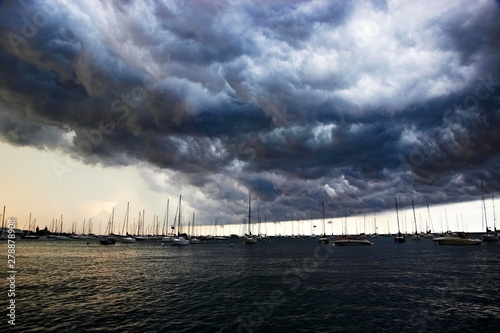 Storm over Michigan Lake in Chicago