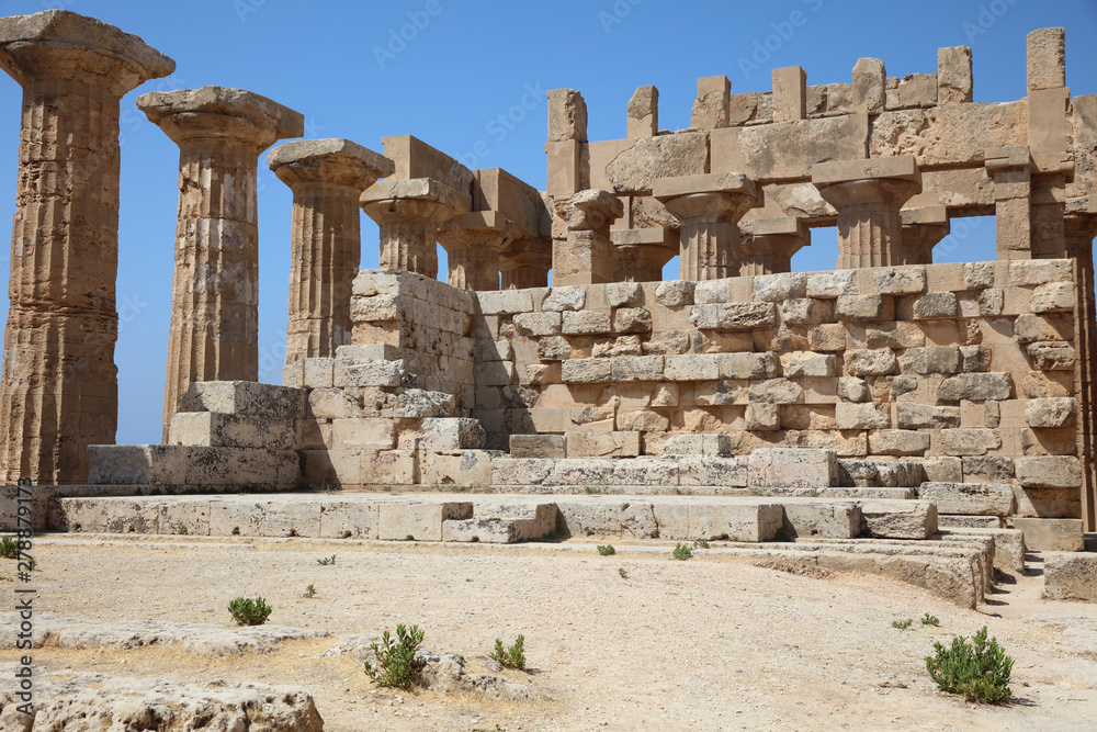 The Temple of Hera (Temple E) at Selinunte. Sicily. Italy