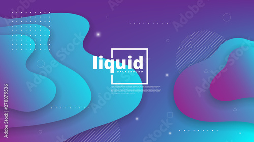 Abstract modern graphic element. Dynamical colored forms and waves. Gradient abstract banner with flowing liquid shapes. Template for the design of a website landing page or background.