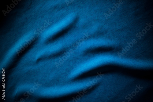 Blue fabric texture background. 