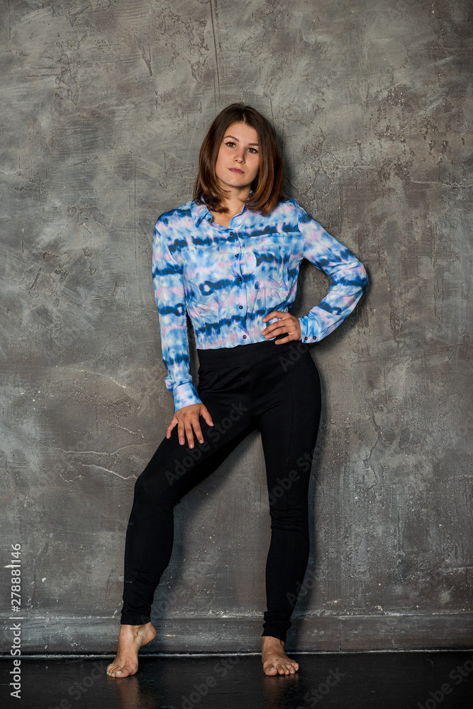 Portrait of simple nice teenager or young woman, psychology young people concept, girl from next door Portrait of simple nice teenager or young woman, psychology young people concept, girl from next door
