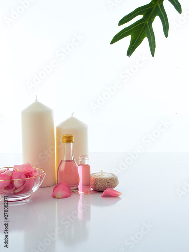 Natural spa set of rose and Scented candle potpourri