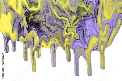 Abstract acrylic paint dripping