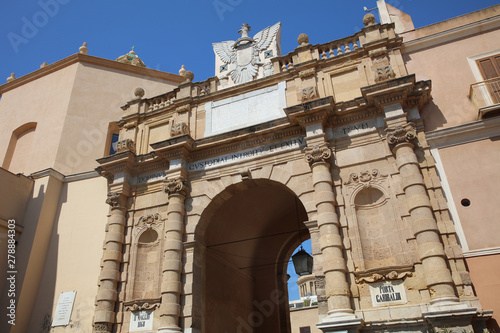 Porta Garibaldi in Marsala. Sizilien. Italien
