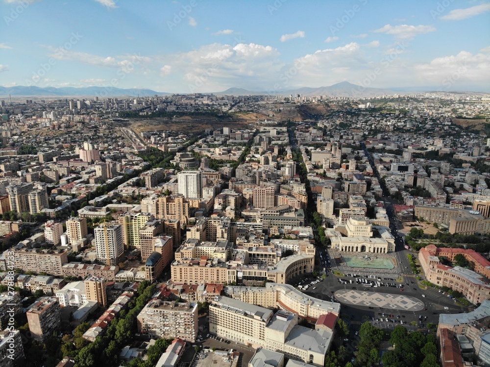 Aerial Drone view, Cityscape. Yerevan, Capital of Armenia Aerial Drone view, Cityscape. Yerevan, Capital of Armenia