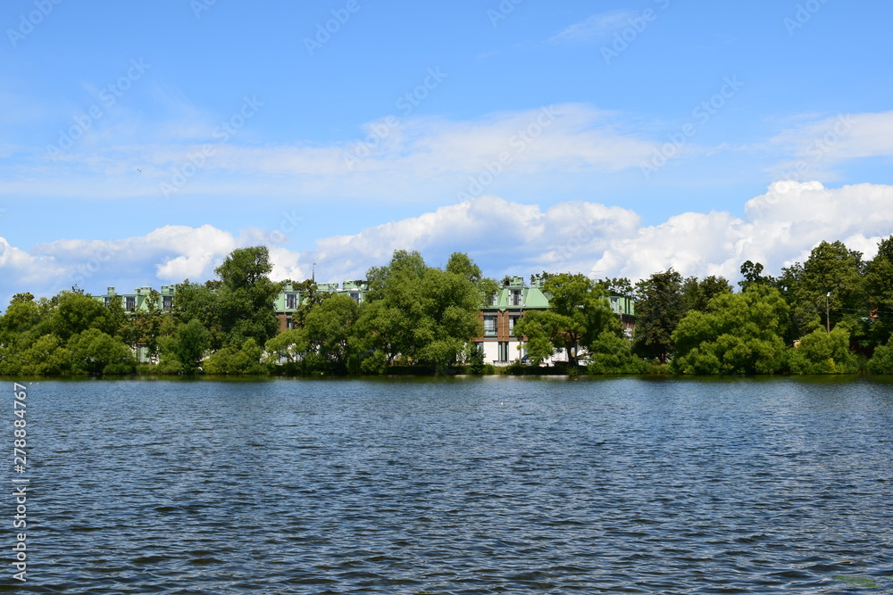 landscape with river and clouds landscape with river and clouds