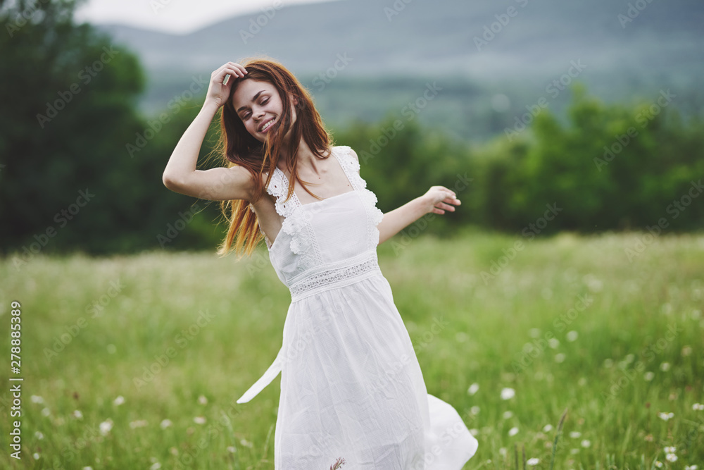 beautiful woman green leaves nature park beautiful woman green leaves nature park