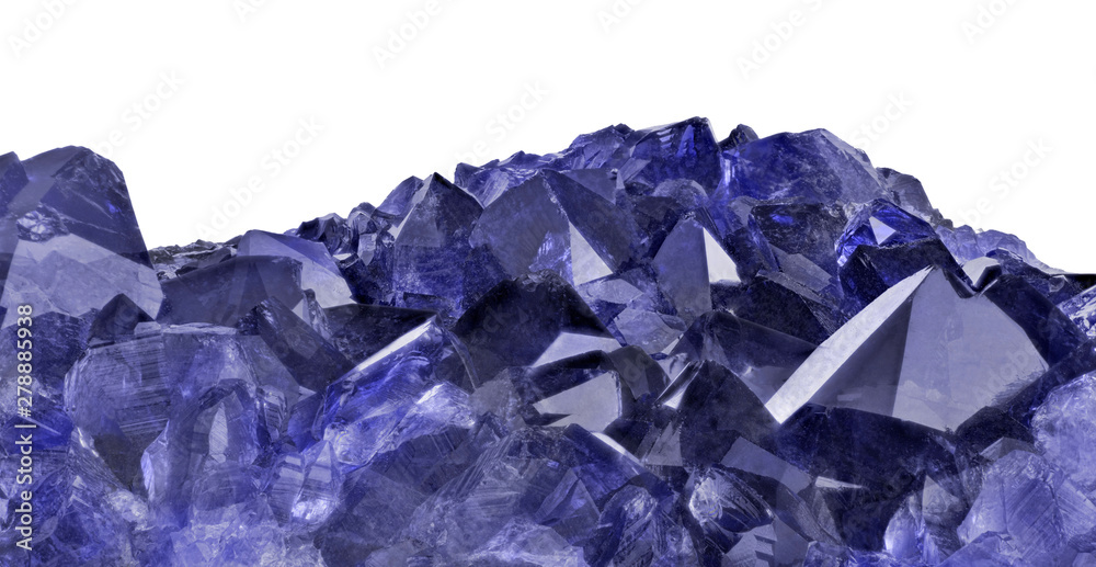 isolated on white deep color sapphire gemstone