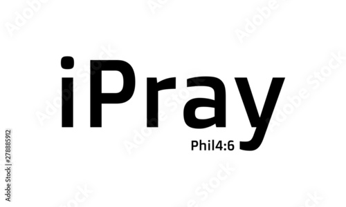 Biblical Phrase, Christian typography for banner, poster, photo overlay, apparel design