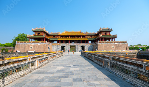 Dai Noi Palace Complex of Hue Monuments. The place that leads to the palaces of kings is the official in the 19th century in Hue, Vietnam