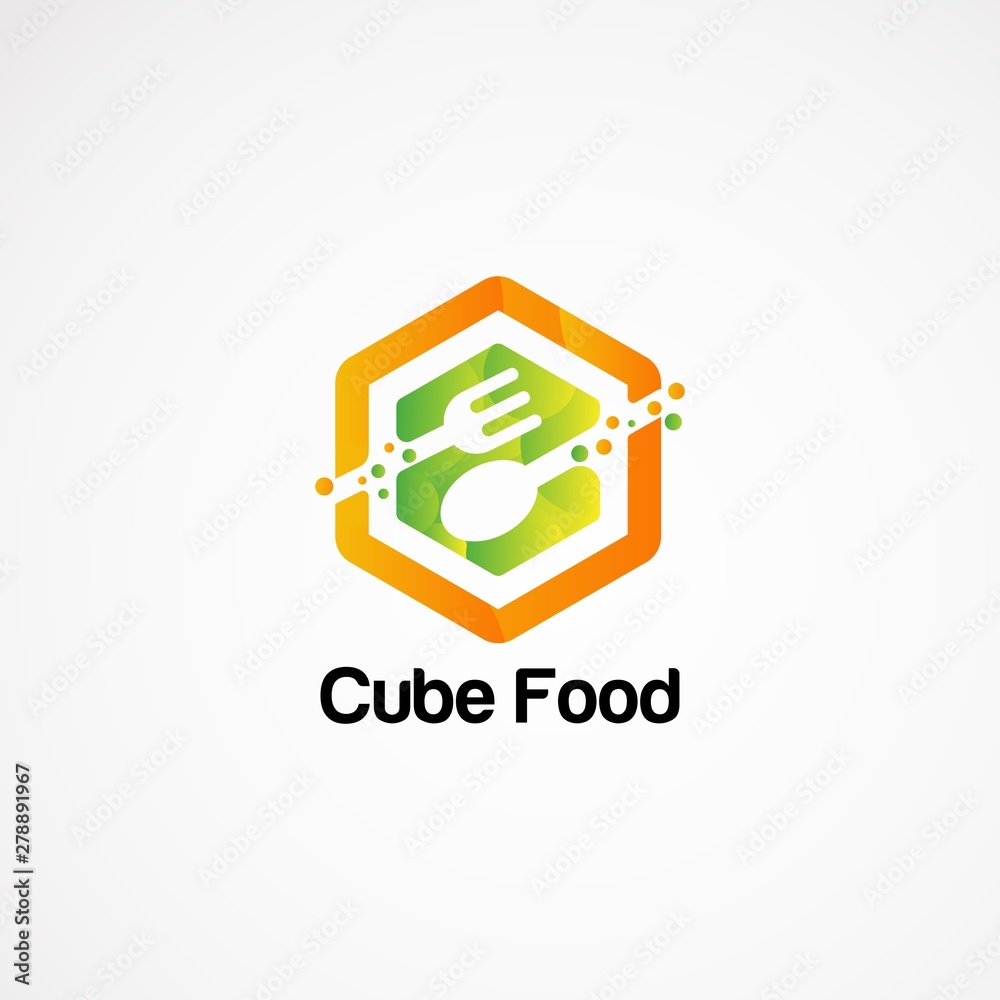 cube food logo vector concept, icon, element, and template for company cube food logo vector concept, icon, element, and template for company