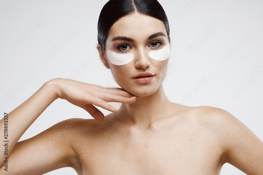 beautiful woman naked shoulders charm clean skin beautiful woman naked shoulders charm clean skin