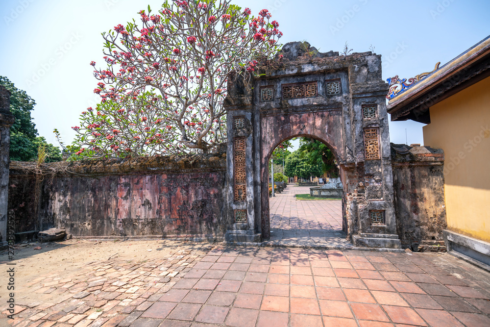Old gate Forbidden Citadel in Hue, Vietnam.