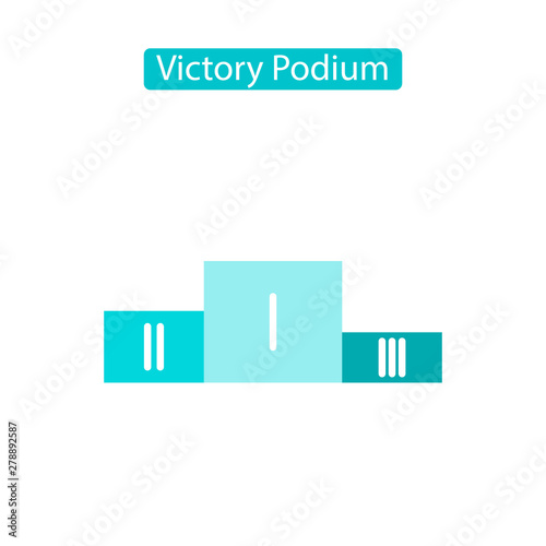 Sport winners podium.Flat icon